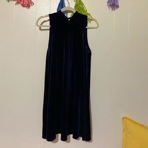 blue velvet dress